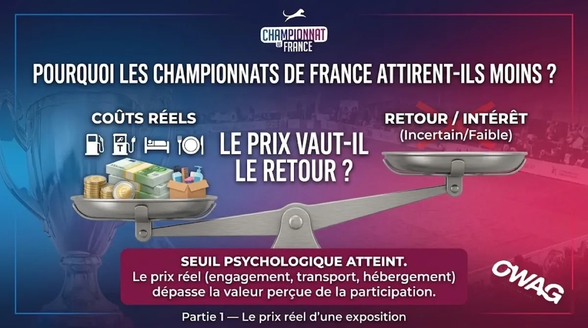 Carte visuelle : pourquoi les Championnats de France attirent-ils moins ? Coûts réels face au retour perçu.