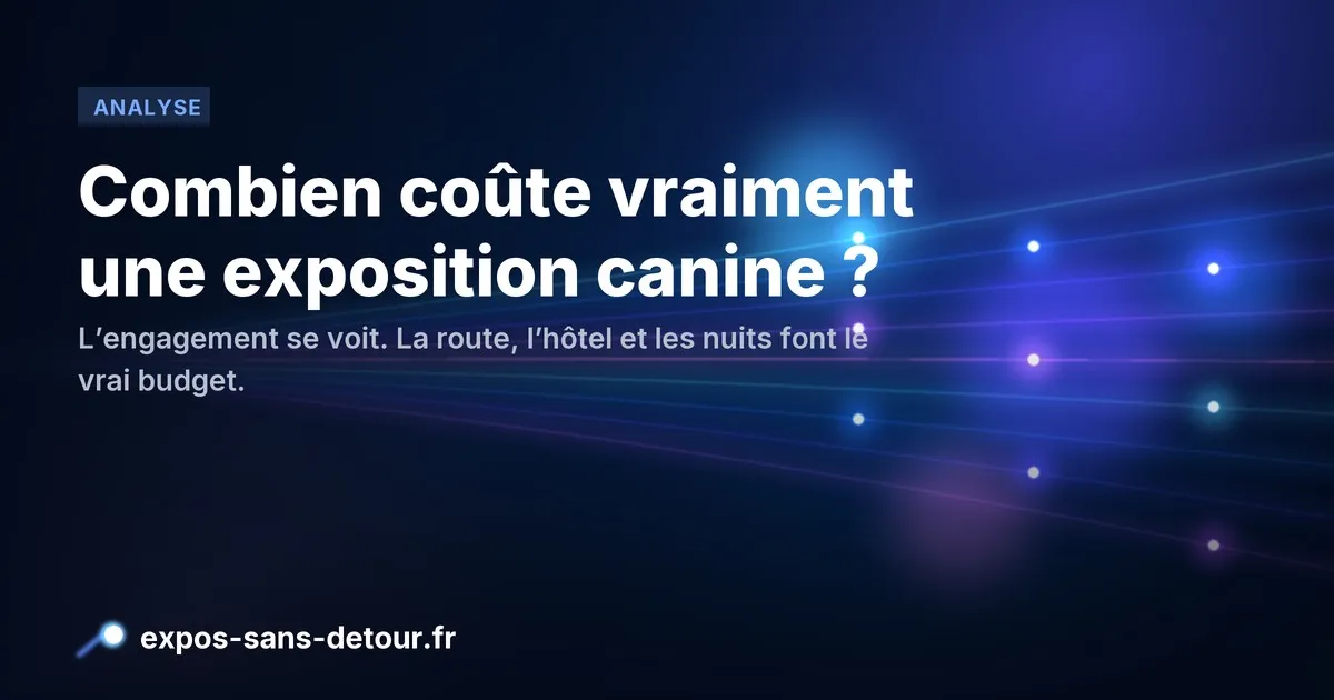Carte visuelle : combien coûte vraiment une exposition canine ?